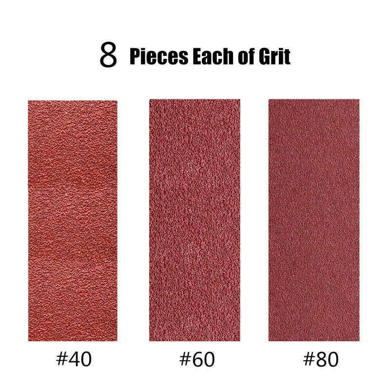 Taokyid 24 Pcs 3x21 Sanding Belts 3x21,Aluminum Oxide Sanding Belt (8 Each of 40 60 80 Grits) for Belt Sander - Image 2